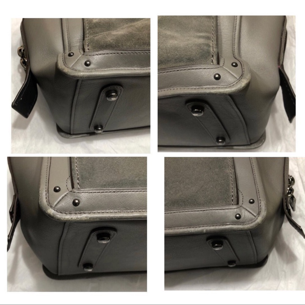 COACH Gray Dreamer Mixed Leather Satchel - Picture 10 of 10
